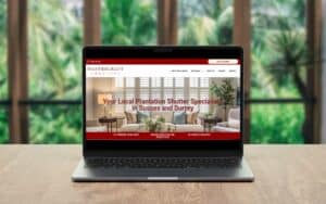 Small business website for a shutters company based in Sussex, UK. Website by Wildcurrant Marketing.