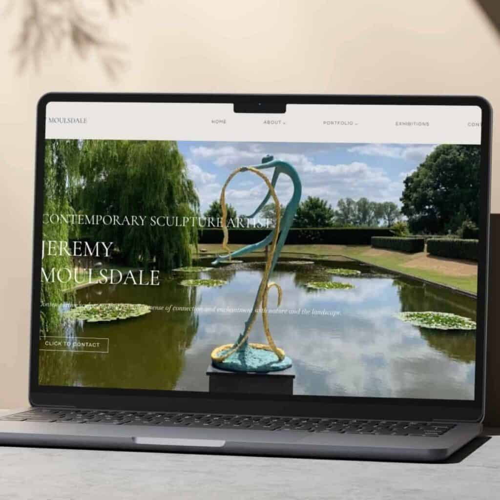 Small business website designed by Wildcurrant Marketing for a contemporary sculptor based in Sussex.