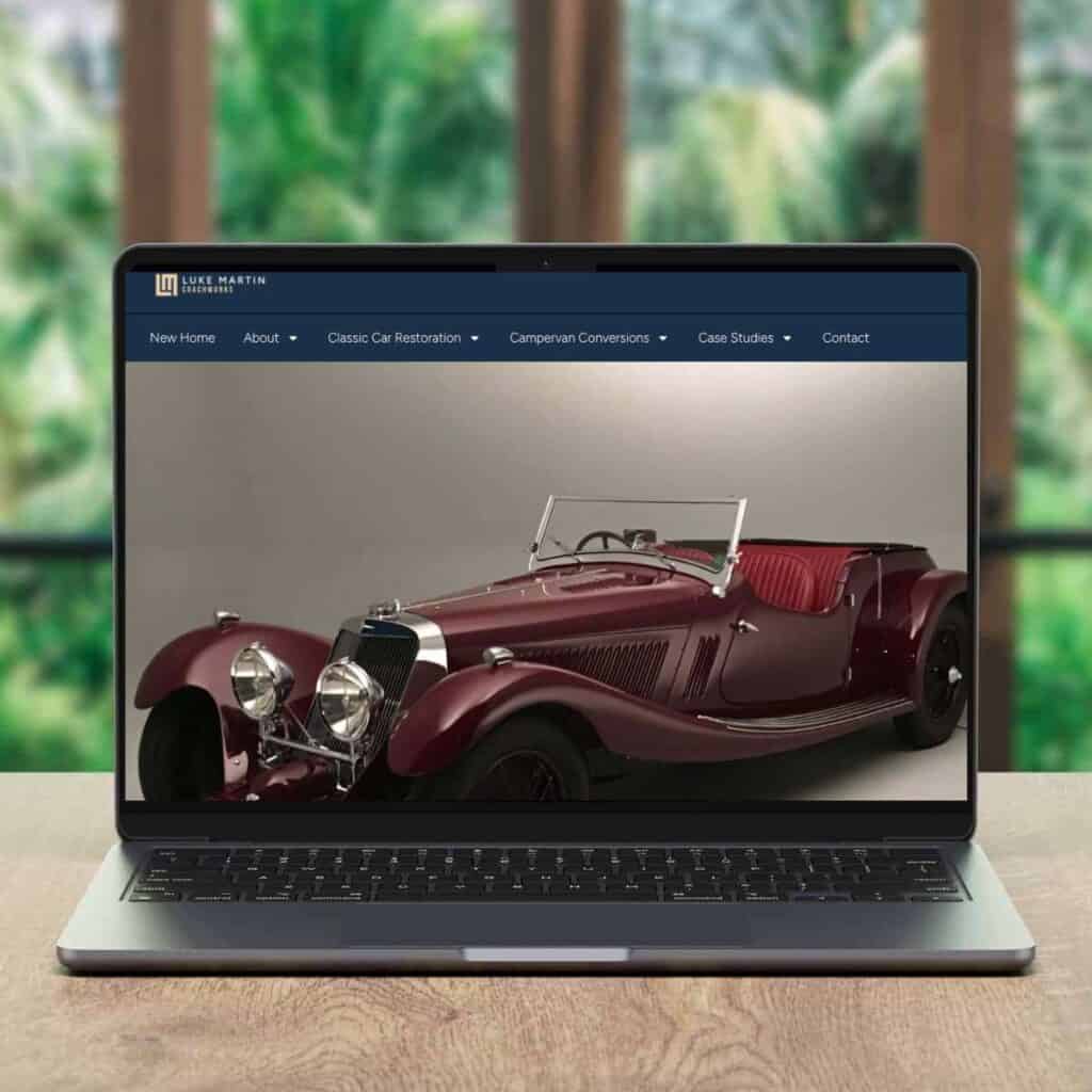 Small business website designed by Wildcurrant Marketing for Luke Martin Coachworks Shropshire