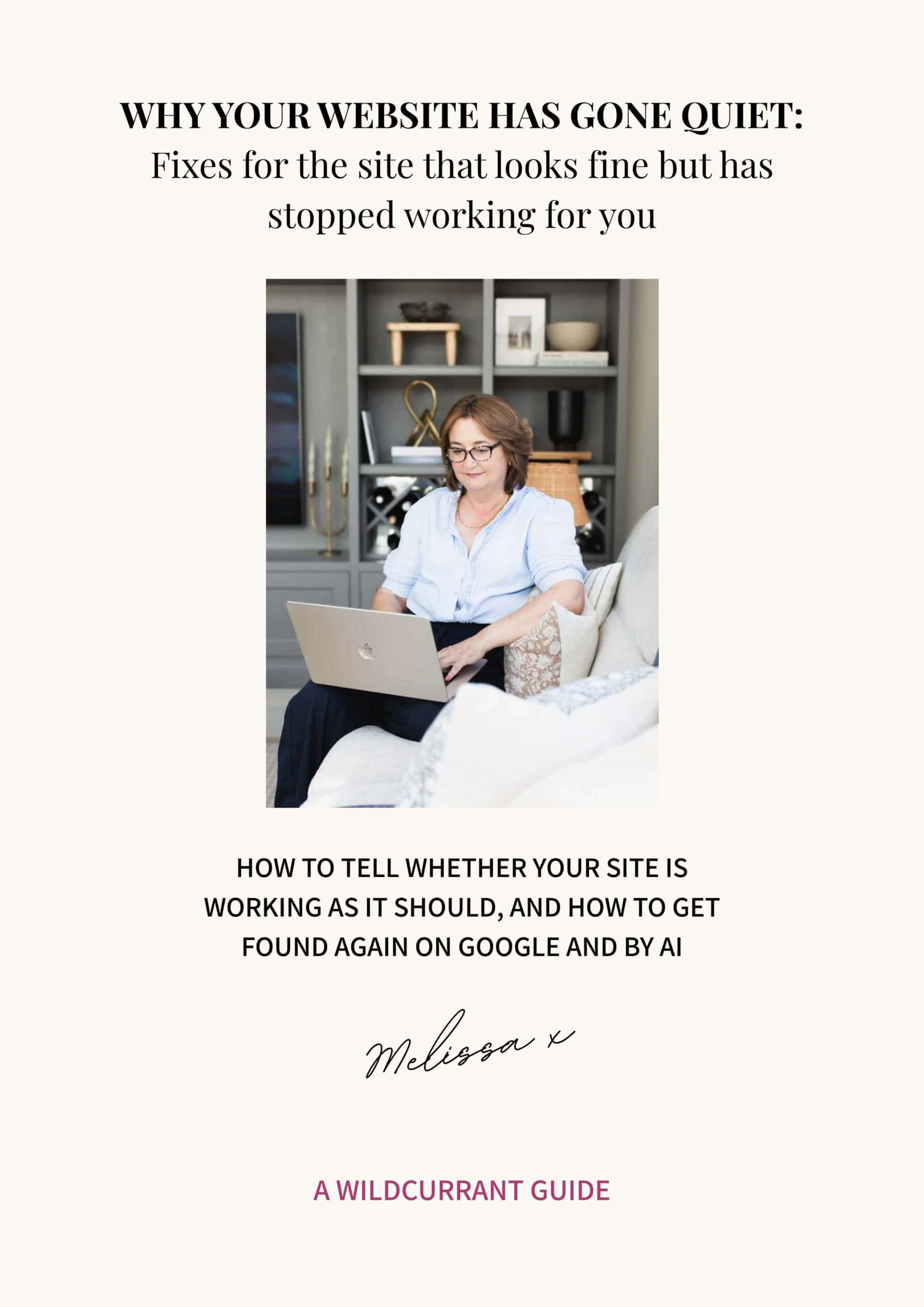 Woman working on a laptop in a cozy home office setting.